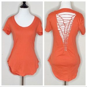 We The Free Distressed Detail Back Top Size Small